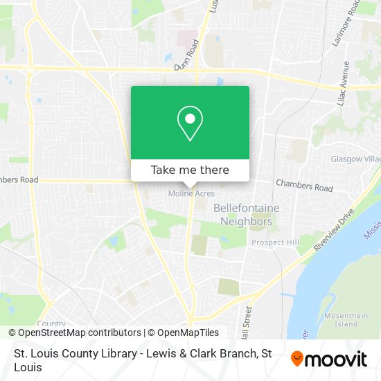 St. Louis County Library - Lewis & Clark Branch map