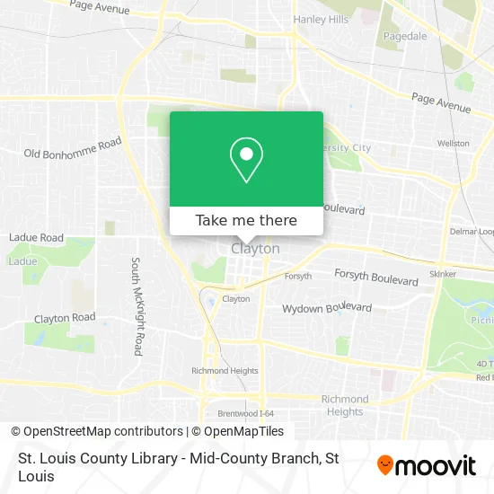 St. Louis County Library - Mid-County Branch map