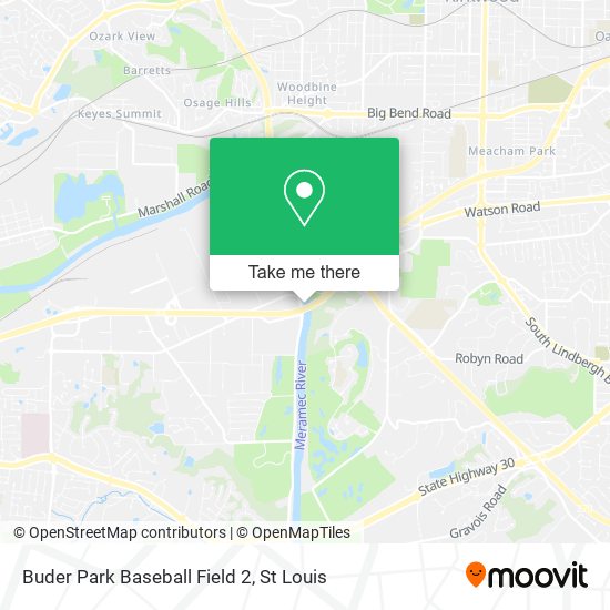 Buder Park Baseball Field 2 map