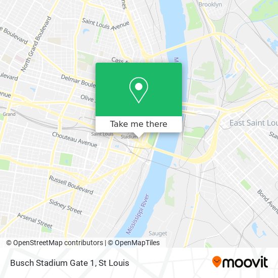 Busch Stadium Gate 1 map