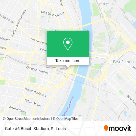 Gate #6 Busch Stadium map