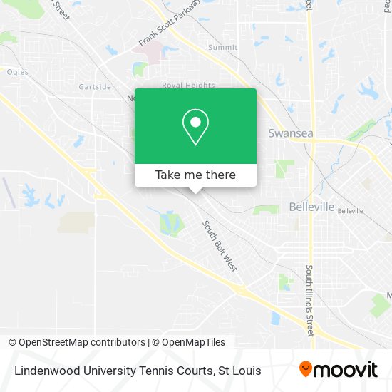 Lindenwood University Tennis Courts map