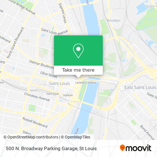 500 N. Broadway Parking Garage map