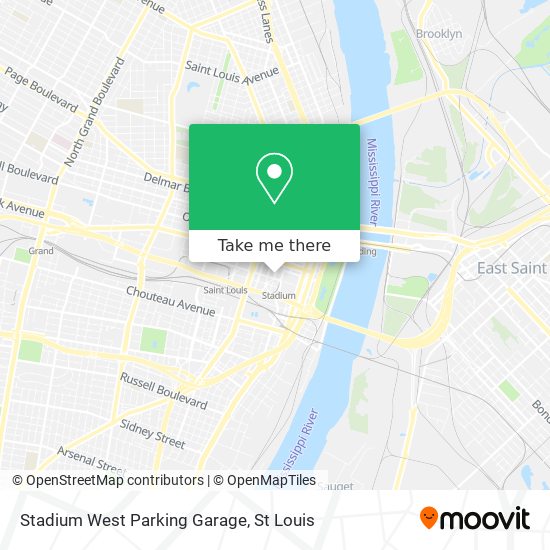 Stadium West Parking Garage map