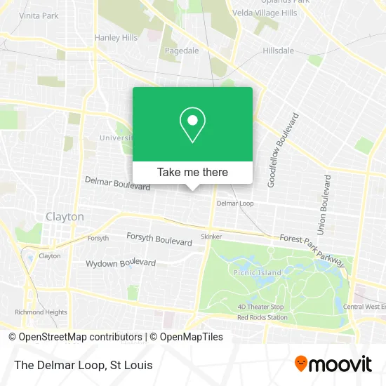 Mapa de The Delmar Loop