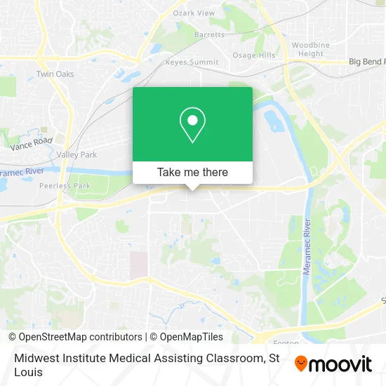 Mapa de Midwest Institute Medical Assisting Classroom
