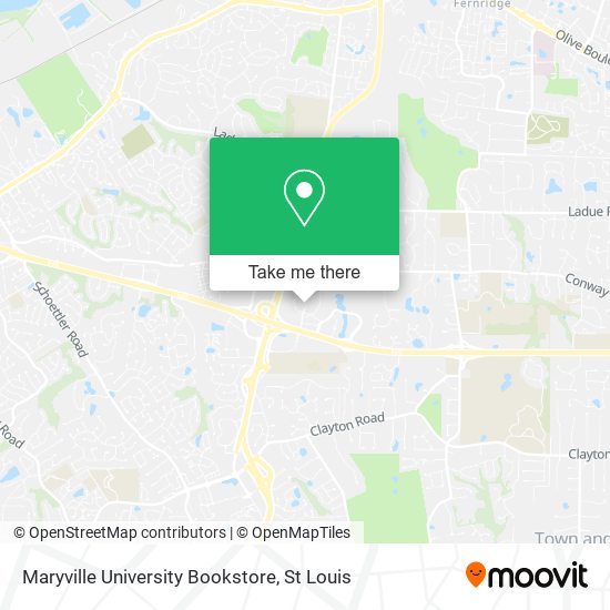 Maryville University Bookstore map