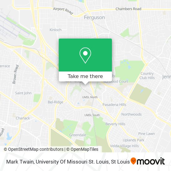 Mapa de Mark Twain, University Of Missouri St. Louis