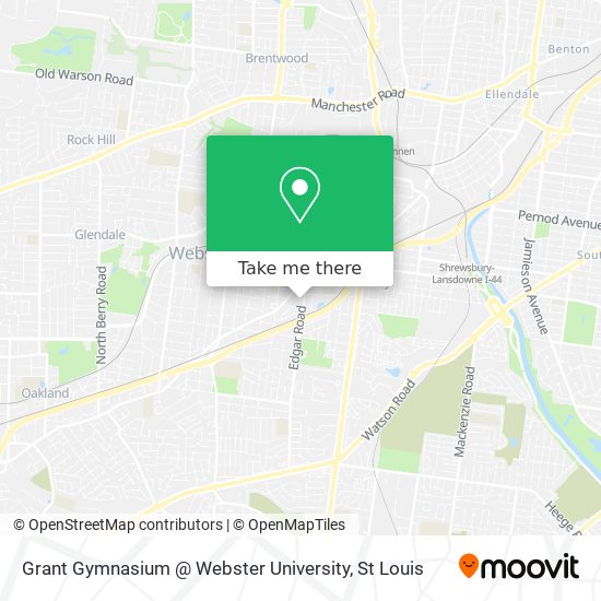 Grant Gymnasium @ Webster University map