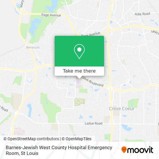 Mapa de Barnes-Jewish West County Hospital Emergency Room