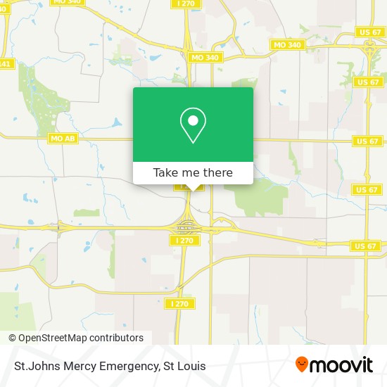 Mapa de St.Johns Mercy Emergency