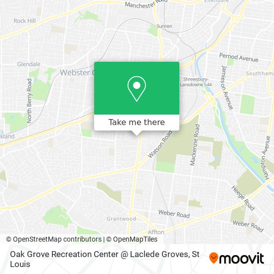 Mapa de Oak Grove Recreation Center @ Laclede Groves