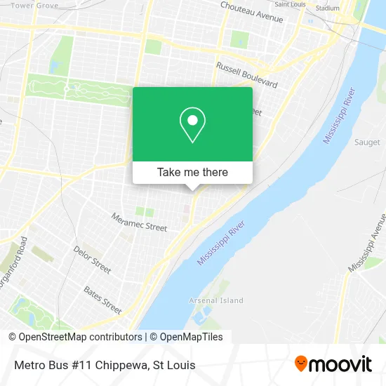 Metro Bus #11 Chippewa map