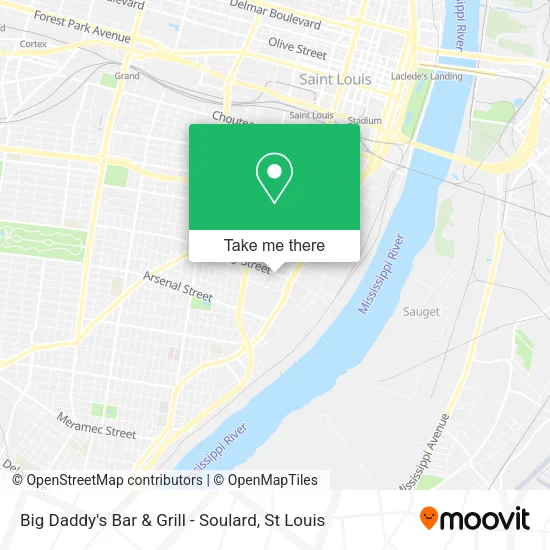 Big Daddy's Bar & Grill - Soulard map