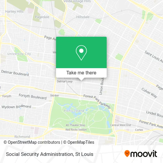Mapa de Social Security Administration