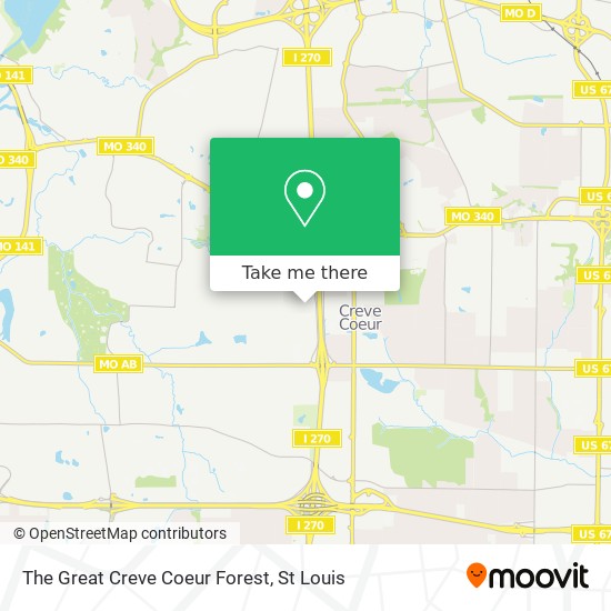 The Great Creve Coeur Forest map