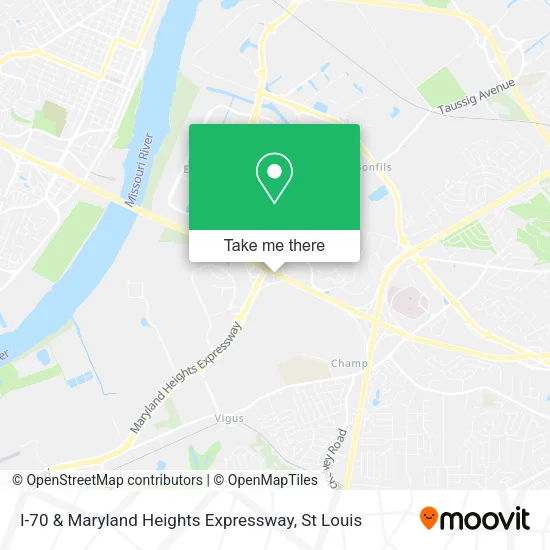 I-70 & Maryland Heights Expressway map