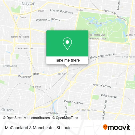 McCausland & Manchester map