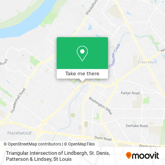 Triangular Intersection of Lindbergh, St. Denis, Patterson & Lindsey map