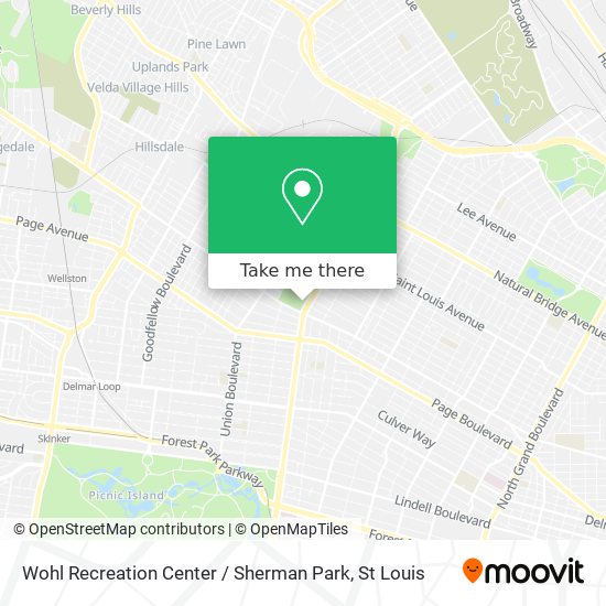 Wohl Recreation Center / Sherman Park map
