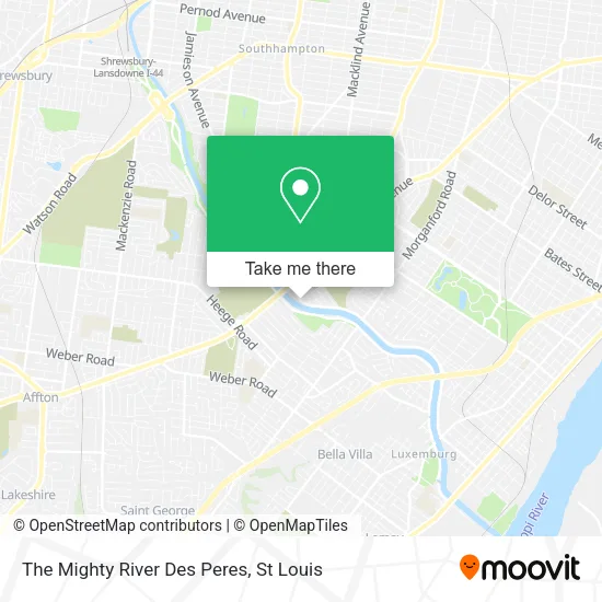 The Mighty River Des Peres map