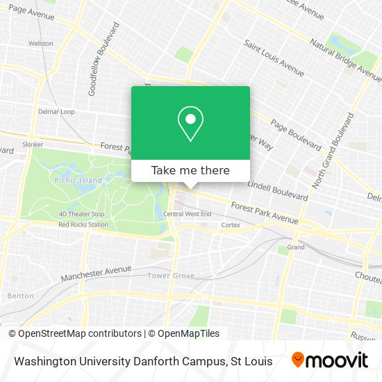 Mapa de Washington University Danforth Campus