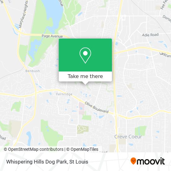 Whispering Hills Dog Park map