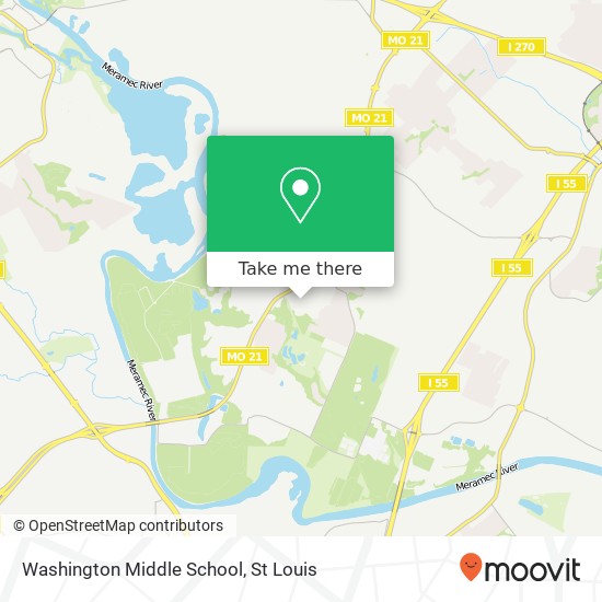 Mapa de Washington Middle School