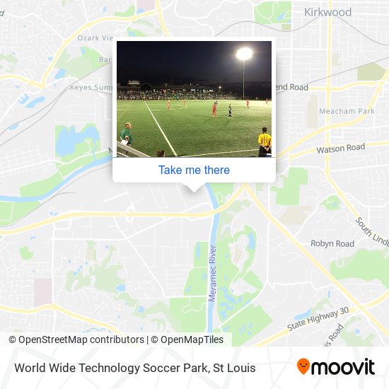 World Wide Technology Soccer Park map