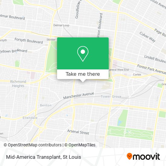 Mid-America Transplant map
