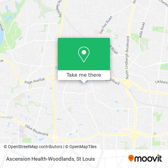 Ascension Health-Woodlands map