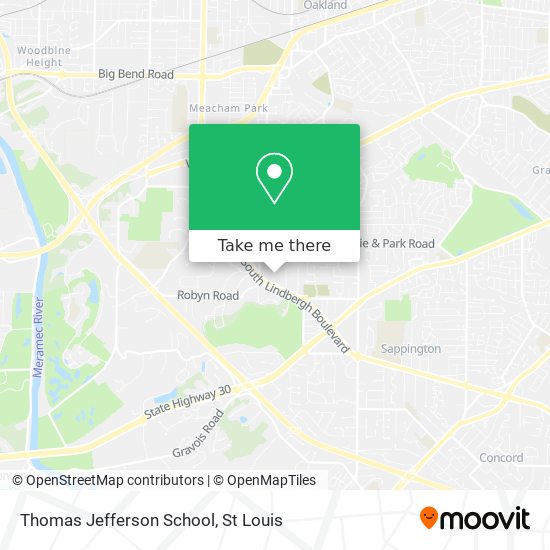 Mapa de Thomas Jefferson School