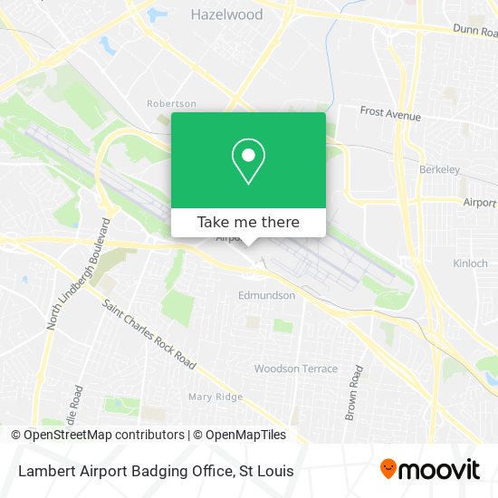 Lambert Airport Badging Office map