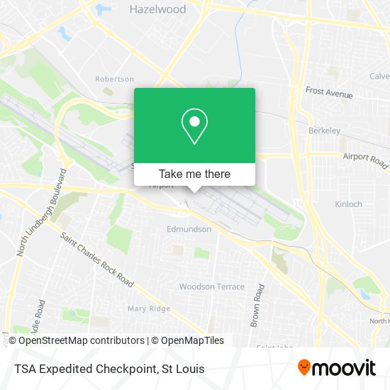 TSA Expedited Checkpoint map