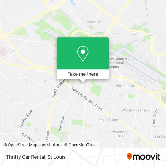 Thrifty Car Rental map