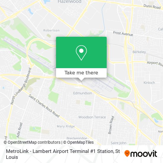 MetroLink - Lambert Airport Terminal #1 Station map