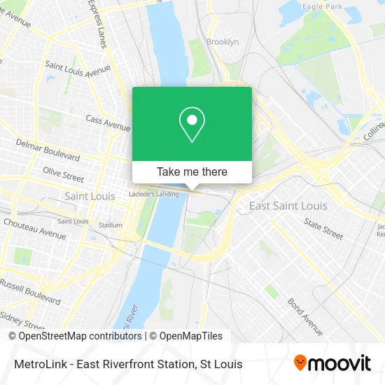 MetroLink - East Riverfront Station map