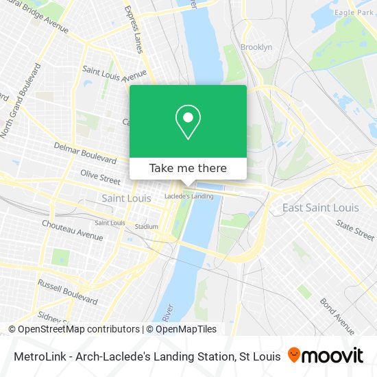 MetroLink - Arch-Laclede's Landing Station map