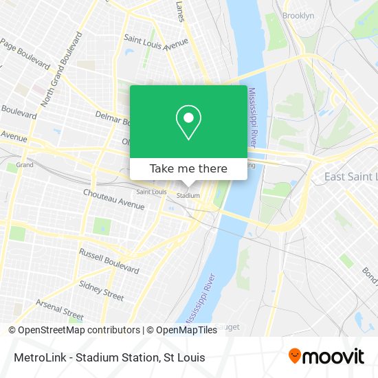 MetroLink - Stadium Station map