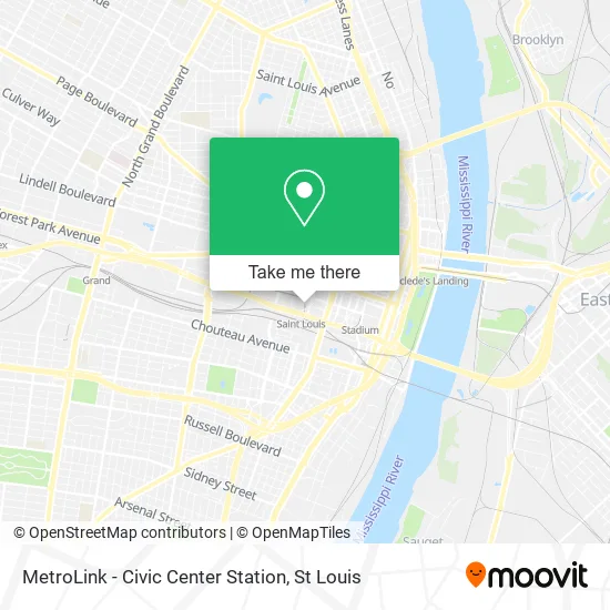 MetroLink - Civic Center Station map