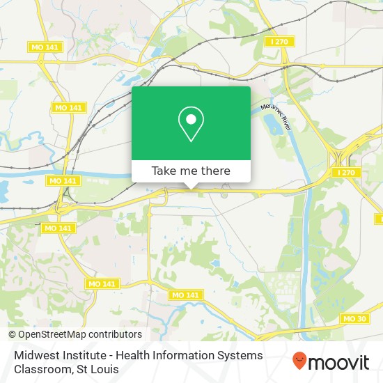 Midwest Institute - Health Information Systems Classroom map