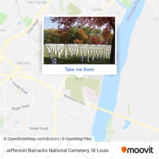 Jefferson Barracks National Cemetery map