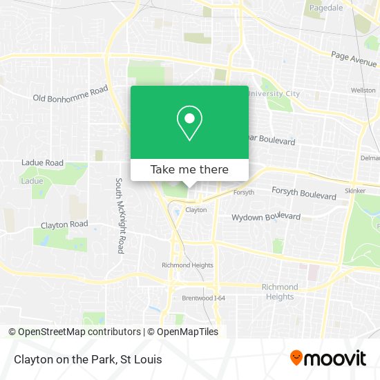 Clayton on the Park map