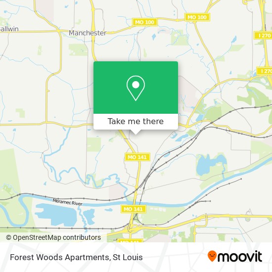 Mapa de Forest Woods Apartments