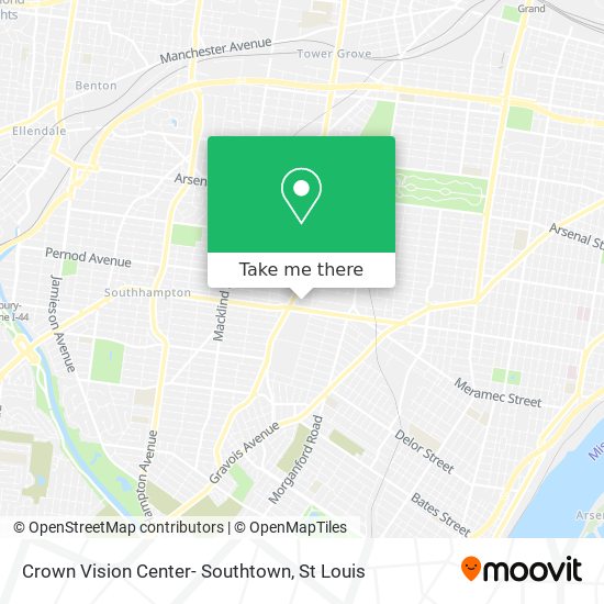 Mapa de Crown Vision Center- Southtown
