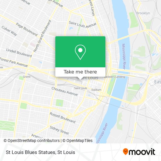 St Louis Blues Statues map