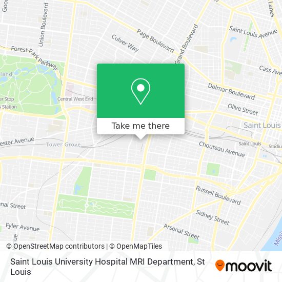 Mapa de Saint Louis University Hospital MRI Department