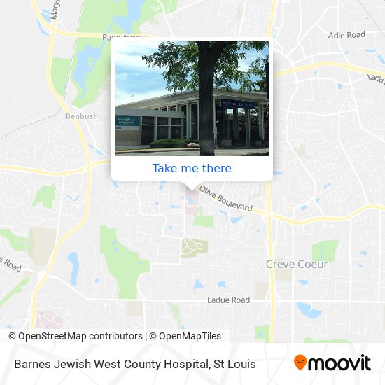 Mapa de Barnes Jewish West County Hospital