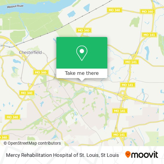 Mapa de Mercy Rehabilitation Hospital of St. Louis