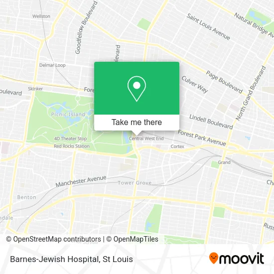 Barnes-Jewish Hospital map